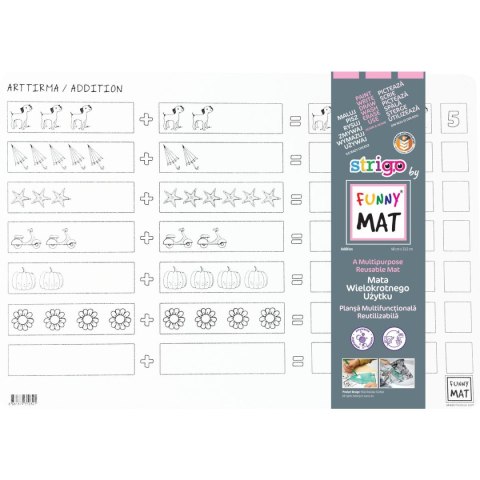 Podkład na biurko FUNNY MAT white DODAWANIE sfu1032 biały polipropylen PP [mm:] 335x480 Strigo (8681379310321)