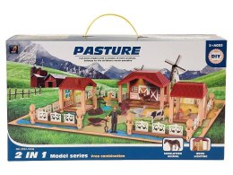 Figurka zestaw farma, budynek ze światłem, zwierzęta Adar (605855)