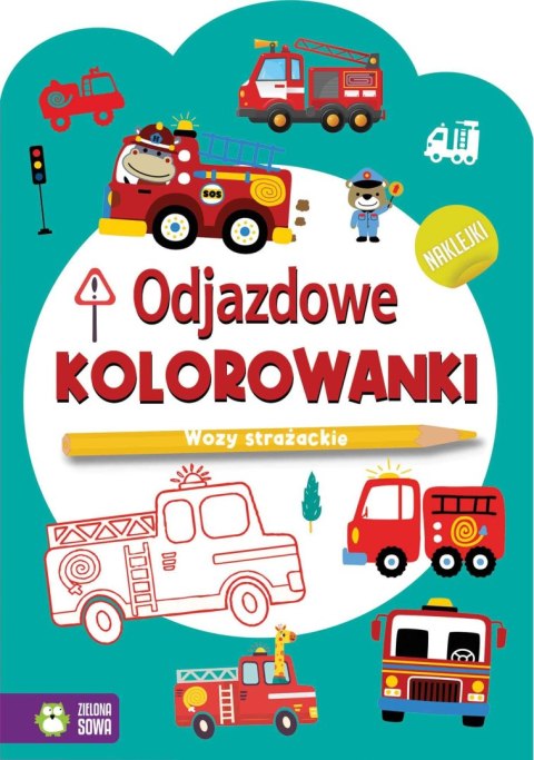 Książeczka edukacyjna Odjazdowe kolorowanki. Wozy strażackie Zielona Sowa Książeczka edukacyjna Odjazdowe kolorowanki. Wozy strażackie Zielona Sowa