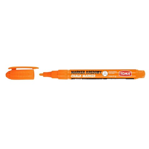 Marker specjalistyczny kredowy pomarańczowe 1,5mm okrągła końcówka Toma Marker specjalistyczny kredowy pomarańczowe 1,5mm okrągła końcówka Toma
