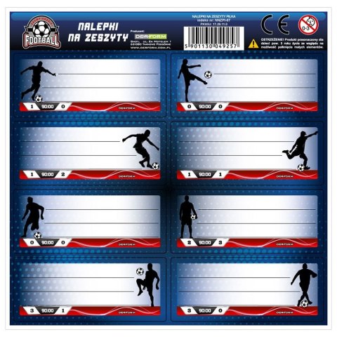 Naklejka na zeszyt Piłka [mm:] 160x160 Derform (NNZPI)