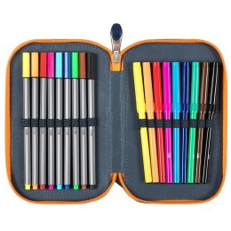 Piórnik Potrójny SOCCER BALLS z wyposażeniem St.Right (PC-05)