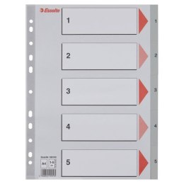 Przekładka numeryczna A4 szara 5k 1-5 Esselte (100103)