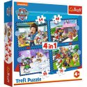 Puzzle Paw Patrol Psie sprawy 4w1 el. Trefl (34650)