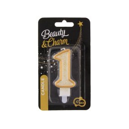 Świeczka urodzinowa cyferka złota 1 Godan (pf-sczk1)