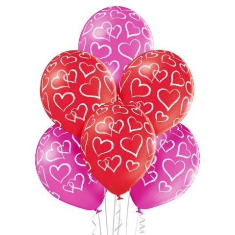 Balon gumowy w serduszka mix 300mm 12cal Godan (BRN_5000280) Balon gumowy w serduszka mix 300mm 12cal Godan (BRN_5000280)