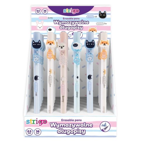 Długopis wymazywalny wkład niebieski 0,5mm Strigo (SSC160)