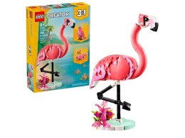 Klocki konstrukcyjne Creator 3w1 Dzikie zwierzęta: różowy flaming Lego (31165)