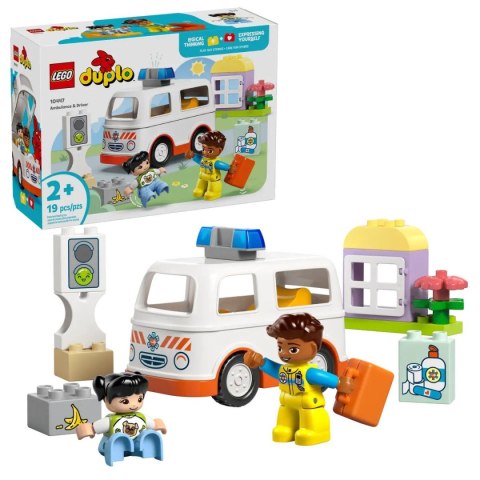 Klocki konstrukcyjne Duplo Karetka z kierowcą Lego (10447) Klocki konstrukcyjne Duplo Karetka z kierowcą Lego (10447)
