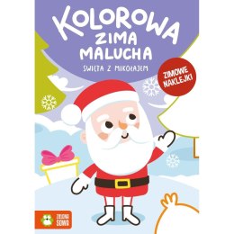 Książeczka edukacyjna Kolorowa zima malucha. Świeta z Mikołajem. Zielona Sowa