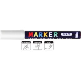 Marker permanentny biały okrągła końcówka M&G (MG APL100-0)