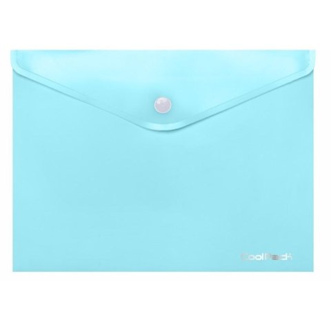 Teczka plastikowa na guzik Pastelowa A4 niebieski Patio (81223)