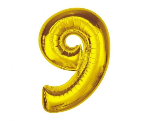 Balon foliowy Smart, cyfra 9, złota, 92 cm Godan (CH-S9Z9) Balon foliowy Smart, cyfra 9, złota, 92 cm Godan (CH-S9Z9)