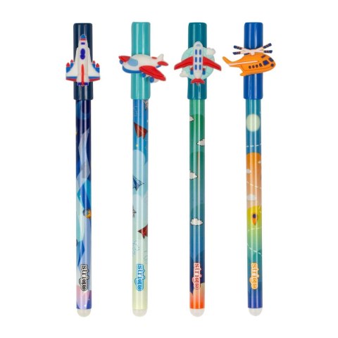 Długopis wymazywalny AIRCRAFT 5902315577602 wkład niebieski 0,5mm Strigo (SSC197)