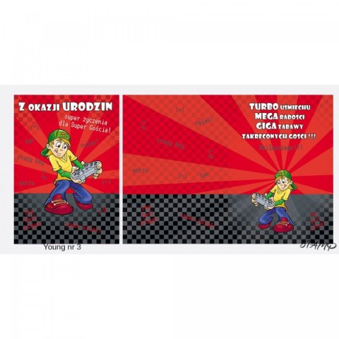 Kartka składana Young Urodzinowy dla chłopaka B6 Ev-corp (STKY-003) Kartka składana Young Urodzinowy dla chłopaka B6 Ev-corp (STKY-003)
