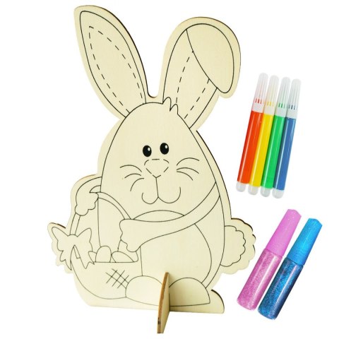 Ozdoba wielkanocna Drewniana dekoracja do kolorowania Arpex (WN3278)