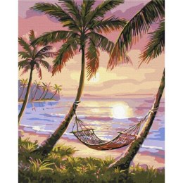 Zestaw kreatywny Malowanie Po Numerach 40x50 cm rajski zakątek Brushme (BR-BS4821)