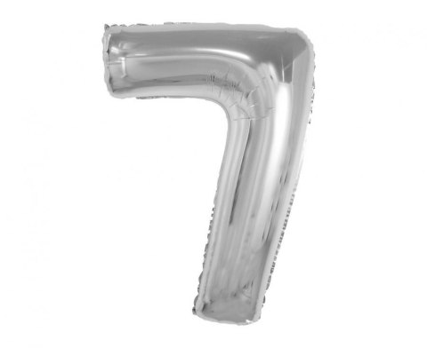 Balon foliowy Smart, cyfra 7 srebrna, 92 cm Godan (CH-S9S7) Balon foliowy Smart, cyfra 7 srebrna, 92 cm Godan (CH-S9S7)