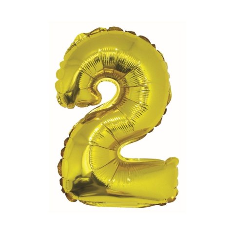 Balon foliowy cyfra 2 złoty 35 cm Godan (FG-C35Z2) Balon foliowy cyfra 2 złoty 35 cm Godan (FG-C35Z2)