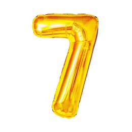Balon foliowy cyfra 7 złota 82cm Go Party (BCF-955-7)