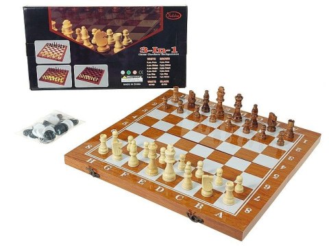 Gra logiczna szachy drewniane 3w1 Adar (614512)