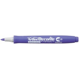 Marker permanentny pastelowy decorite wkład fioletowy 1,0mm pędzelek końcówka Artline (AR-033 6 4)