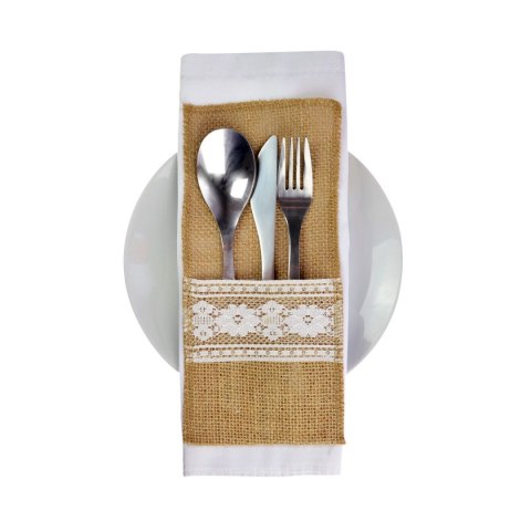 Ozdoba wielkanocna etui jutowe na sztućce Arpex (WN7348)