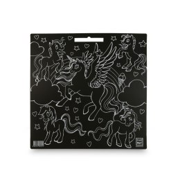 Podkład na biurko FUNNY MAT BLACK UNIVORNS sfu707 czarny polipropylen PP [mm:] 400x400 Strigo (8681379307079)