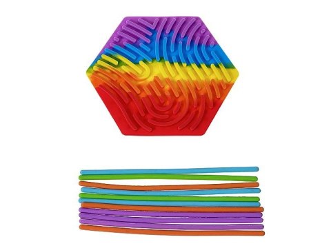 Układanka silikonowa antystresowa, z paskami do tworzenia kształtów Adar (614550)