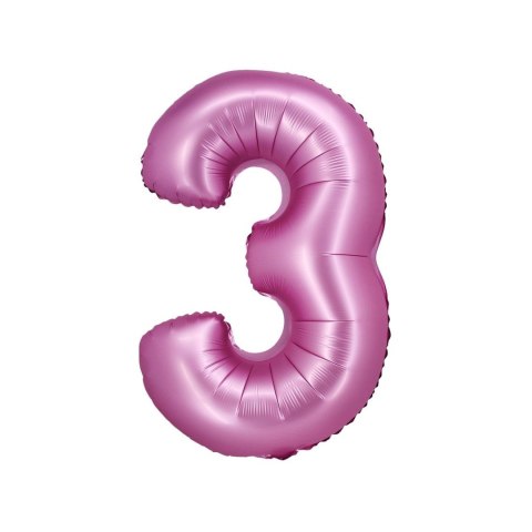 Balon foliowy Beauty&Charm Cyfra 3 satynowy róż 76cm Godan (CH-BSR3) Balon foliowy Beauty&Charm Cyfra 3 satynowy róż 76cm Godan (CH-BSR3)