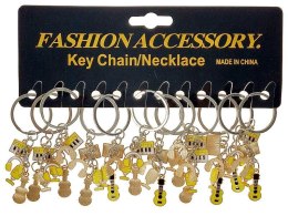 Brelok metalowy zestaw muzyczny, karta 12 szt. Adar (603912)