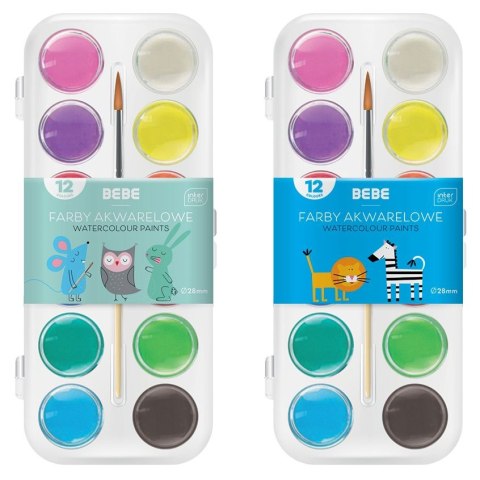 Farby akwarelowe BB KIDS 12 kol 12 kolor. Bebe (5902277327338) Farby akwarelowe BB KIDS 12 kol 12 kolor. Bebe (5902277327338)