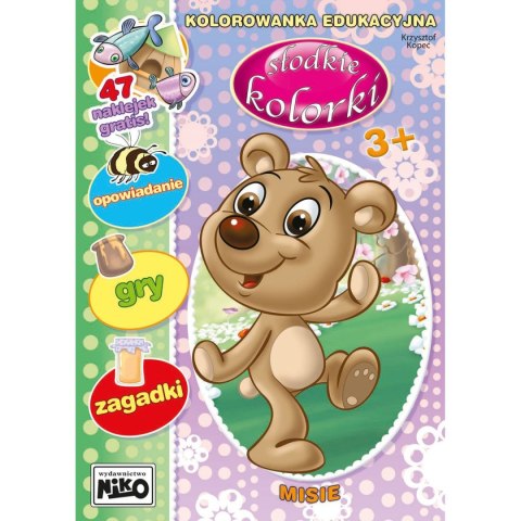 Książeczka edukacyjna Słodkie kolorki. Misie Niko Książeczka edukacyjna Słodkie kolorki. Misie Niko