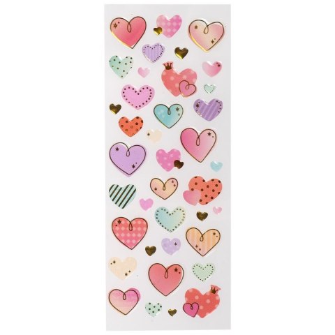 Naklejka (nalepka) kolorowe serduszka Arpex (WA7989)