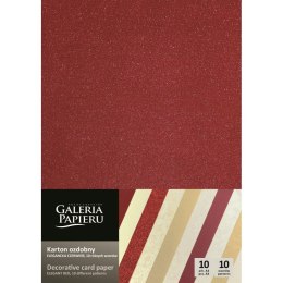 Papier ozdobny (wizytówkowy) Elegancka Czerwień A4 czerwony 210-250g Galeria Papieru (208924)