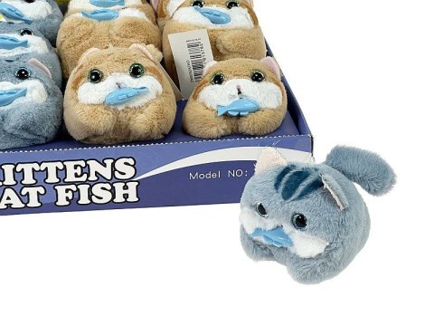 Pluszak kotek z rybą machający ogonkiem Adar (613782)