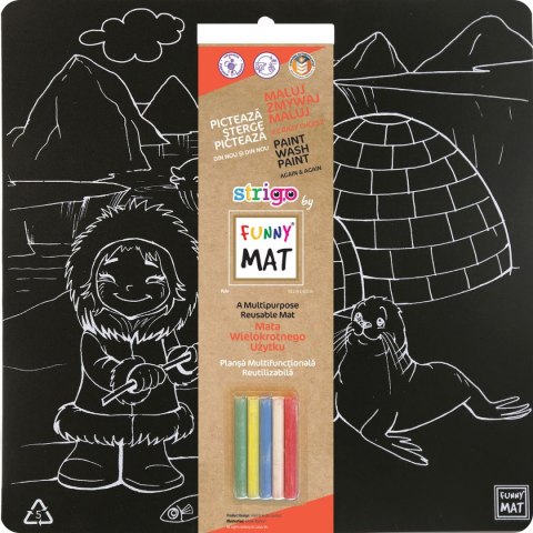 Podkład na biurko FUNNY MAT BLACK sfu1047 czarny polipropylen PP [mm:] 400x400 Strigo (8681379310475)