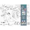 Podkład na biurko FUNNY MAT white MAPA ŚWIATA ZWIERZETA sfu1106 biały polipropylen PP [mm:] 335x480 Strigo (8681379311069)