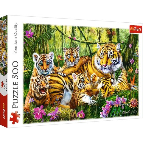 Puzzle Rodzina tygrysów 500 el. Trefl (37350)