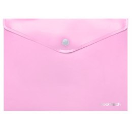 Teczka plastikowa na guzik Pastelowa A4 różowy Patio (81209)
