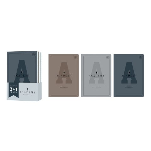 Zeszyt ACADEMY CARBON A5 60k. 70g linia Interdruk