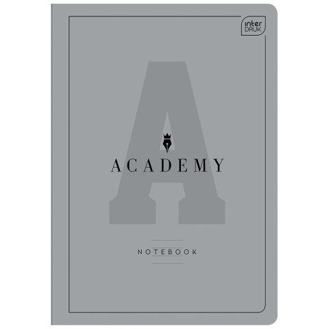 Zeszyt ACADEMY CARBON A5 60k. 70g linia Interdruk