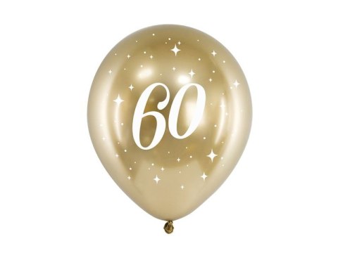 Balon gumowy Glossy 60 urodziny złoty 300mm Partydeco (CHB14-1-60-019-6) Balon gumowy Glossy 60 urodziny złoty 300mm Partydeco (CHB14-1-60-019-6)
