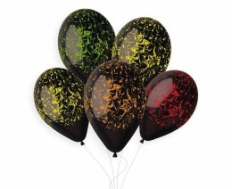 Balon gumowy Premium Hel Marble kolorowe nadruki czarny 330mm 13cal Godan (GS120/MCN)