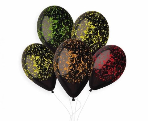 Balon gumowy Premium Hel Marble kolorowe nadruki czarny 330mm 13cal Godan (GS120/MCN) Balon gumowy Premium Hel Marble kolorowe nadruki czarny 330mm 13cal Godan (GS120/MCN)