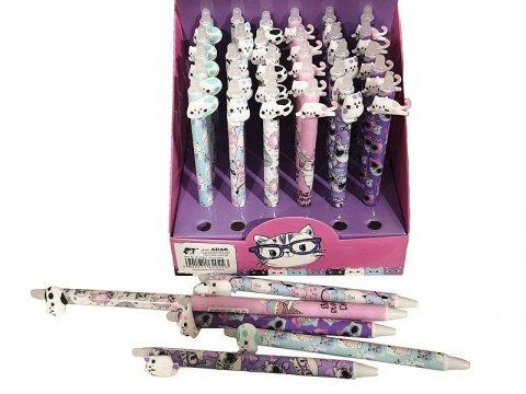 Długopis z kotkiem wkład niebieski 0,5mm Adar (620223)