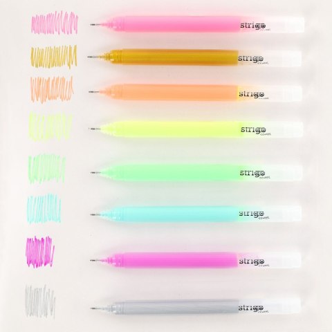 Długopis żelowy JUMBO 8k wkład mix 0,8mm Strigo (SSC382)