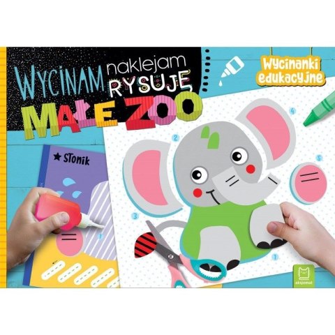 Książeczka edukacyjna Wycinam, naklejam, rysuję. Małe zoo. Wycinanki edukacyjne Aksjomat Książeczka edukacyjna Wycinam, naklejam, rysuję. Małe zoo. Wycinanki edukacyjne Aksjomat