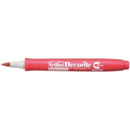 Marker specjalistyczny czerwony metaliczny decorite wkład czerwony 1,0mm pędzelek końcówka Artline (AR-035 2 8)