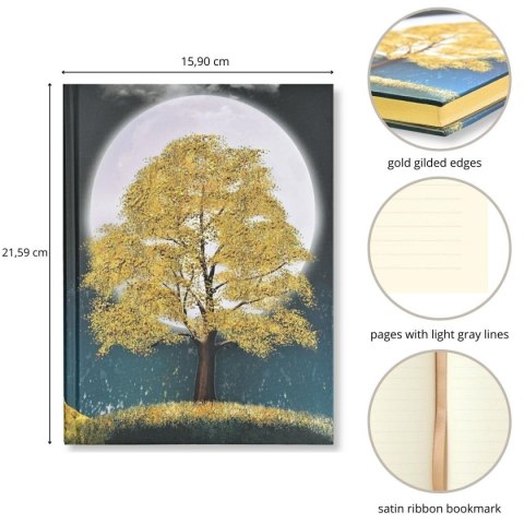 Notes (notatnik) Szyty Pozłacane Drzewo Nocą Peter Pauper Press